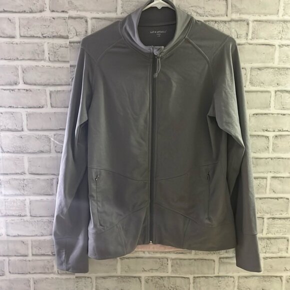 Tuff Athletics size large womens zip up jacketpink inner - Picture 1 of 9